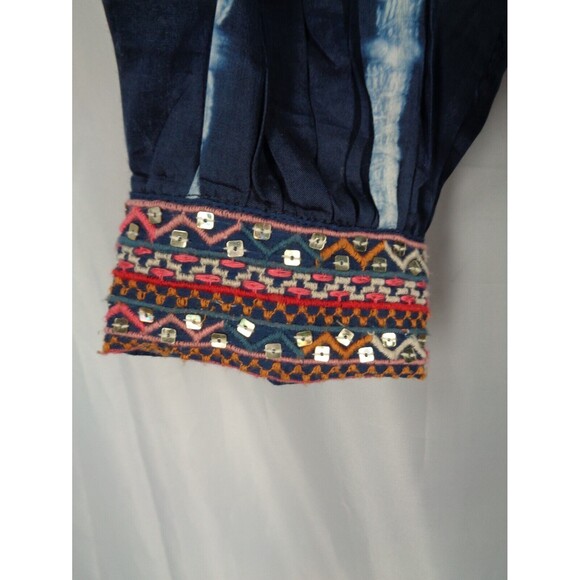 Verb by Pallavi Singhee Anthropologie Mini Dress Size XS Blue Tie Dye New - Picture 6 of 13